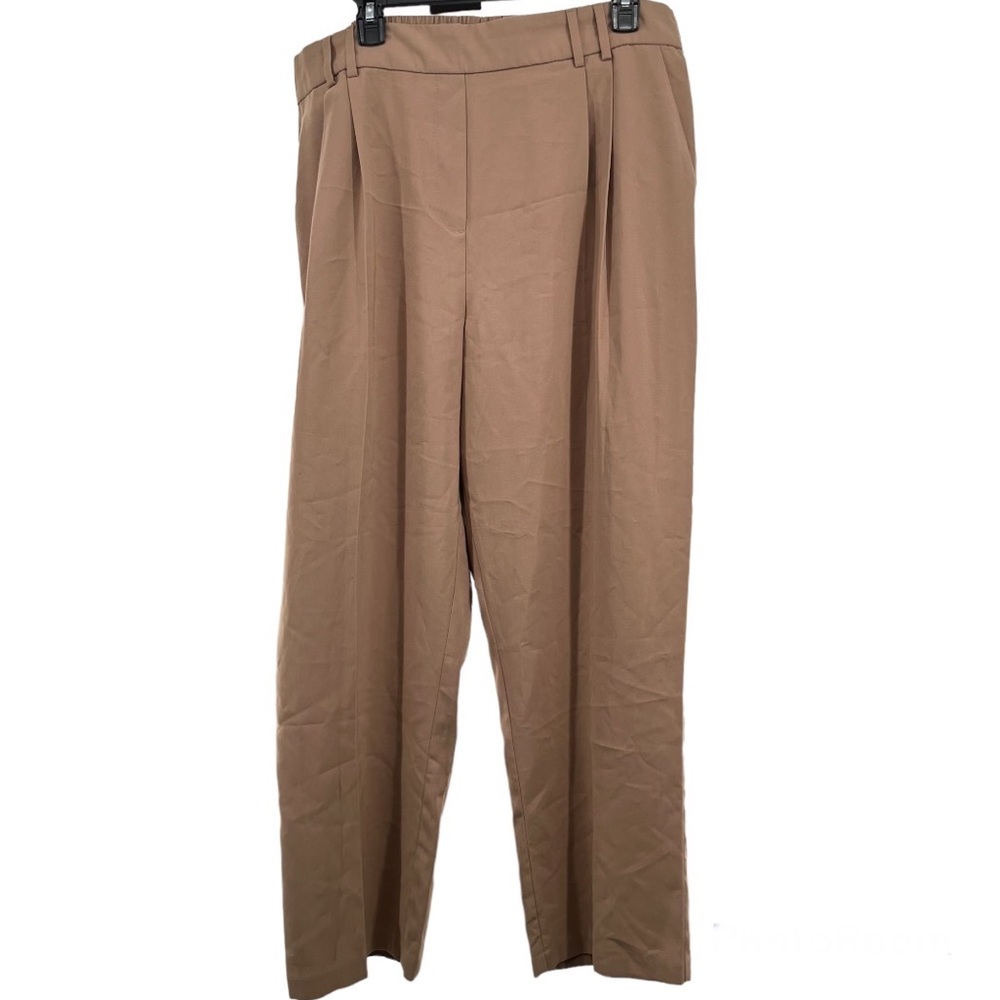 NWT Primark Pants Pleated Trousers Dress Pants Taupe Tan
